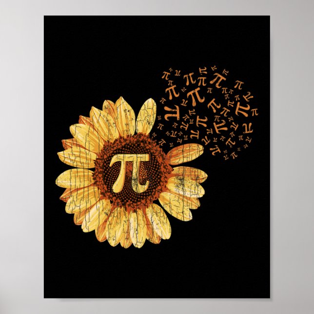 Pi Apparat Pi Day Solros Attire Math Funny Gift Poster (Framsidan)