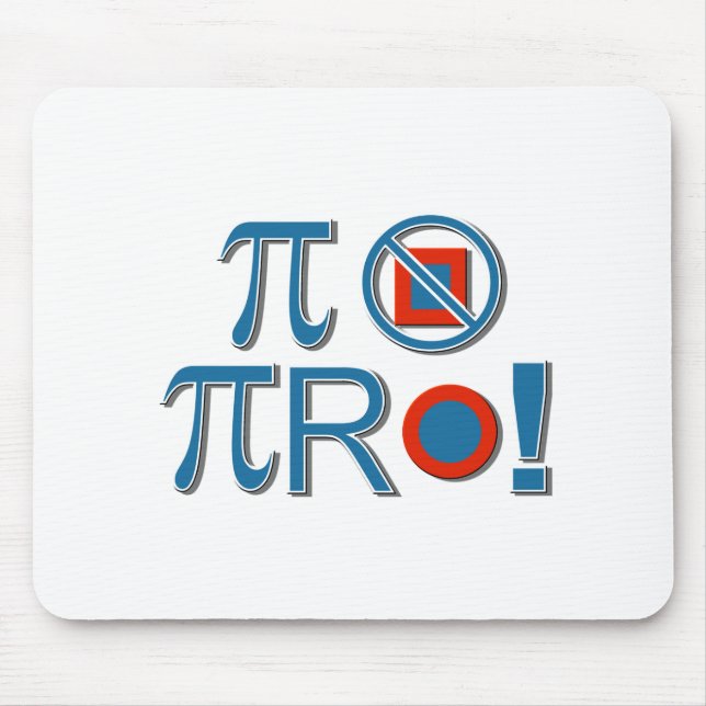 Pi är inte kvadrat! musmatta (Framsidan)