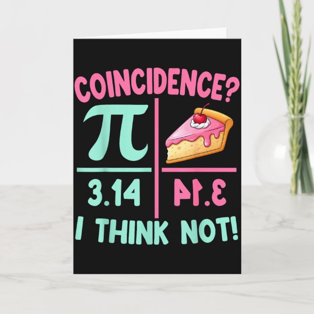 Pi är lika med paj för glad Pi-dagen matematik äls Kort (Framsida)