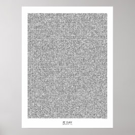 Pi art - Grafik Pi med 31 415 decimaler ställe Poster