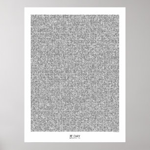 Pi art - Grafik Pi med 31 415 decimaler ställe Poster