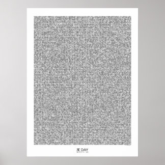 Pi art - Grafik Pi med 31 415 decimaler ställe Poster