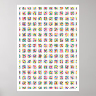 Pi art - Pi till 3 141:e decimalen ställe Poster