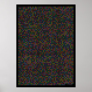 Pi art - Pi till 3 141:e decimalen ställe Poster
