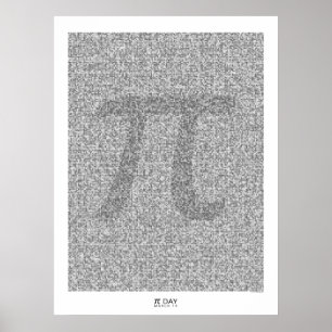 Pi art till 31 415:e decimalen ställe med stor Pi Poster