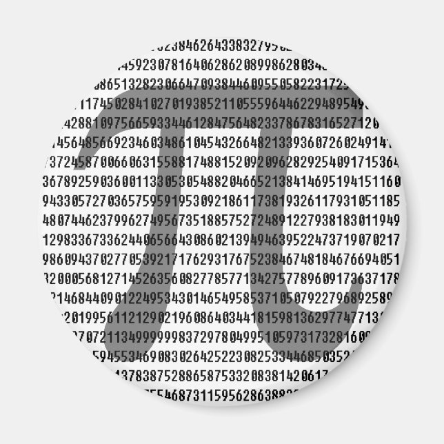 Pi av numren magnet (Framsidan)