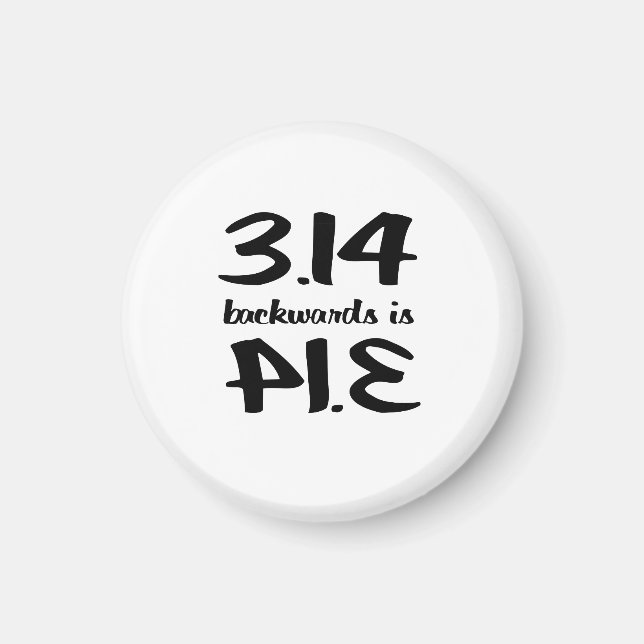 Pi Backwards är Paj Magnet (Framsidan)