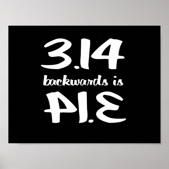 Pi Backwards är Paj Poster (Framsidan)