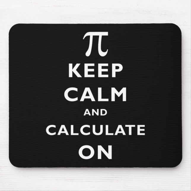Pi Behålla- Lugn och beräkna p- dygn 314 math Nerd Musmatta (Framsidan)