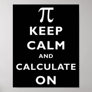 Pi Behålla- Lugn och beräkna p- dygn 314 math Nerd Poster