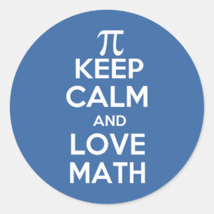 Pi-behålla-lugn och kärlek-matematik runt klistermärke