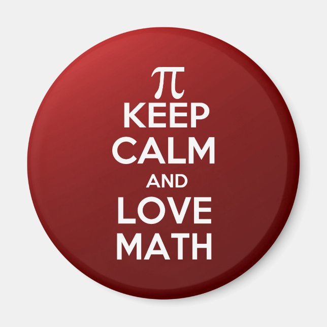 Pi behålla lugn och kärlek math magnet (Framsidan)
