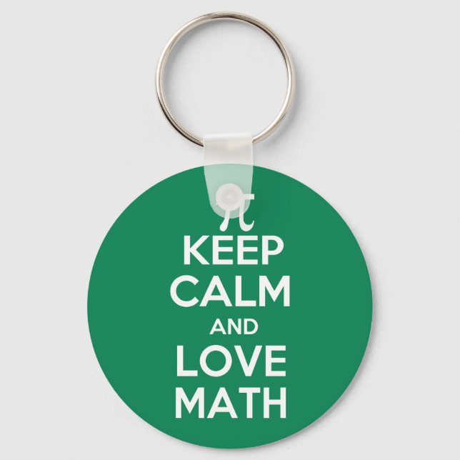 Pi behålla lugn och kärlek math nyckelring (Framsida)