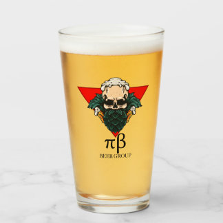 Pi Beta Beer Group Glass Glaskopp