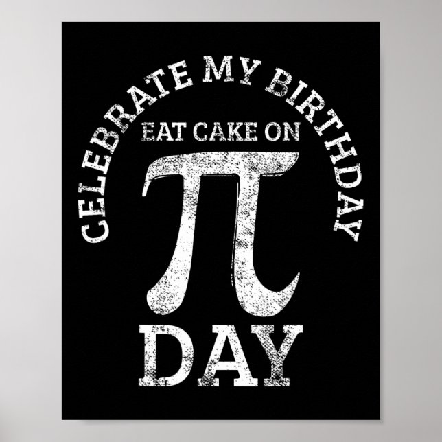 Pi Birthday Math Day Vintage Poster (Framsidan)