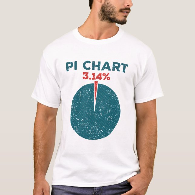 Pi Chart Funny Pi Day Math Teacher T Shirt (Framsida)