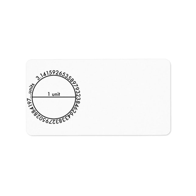 Pi Circle Adressetikett (Framsidan)