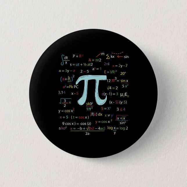 Pi Circle Number Formel Nerdy Mathematician Pi Knapp (Framsida)