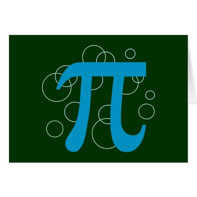 Pi Circles Hälsningskort (Framsidan Horizontal)