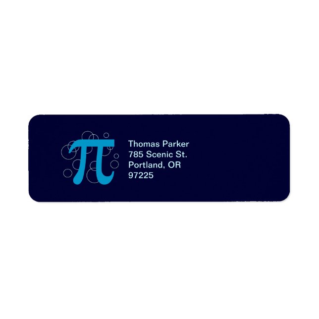 Pi Circles Returadress Etikett (Framsidan)