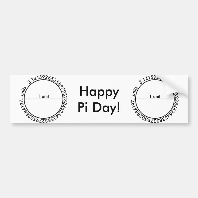 Pi cirklar bildekal (Framsidan)