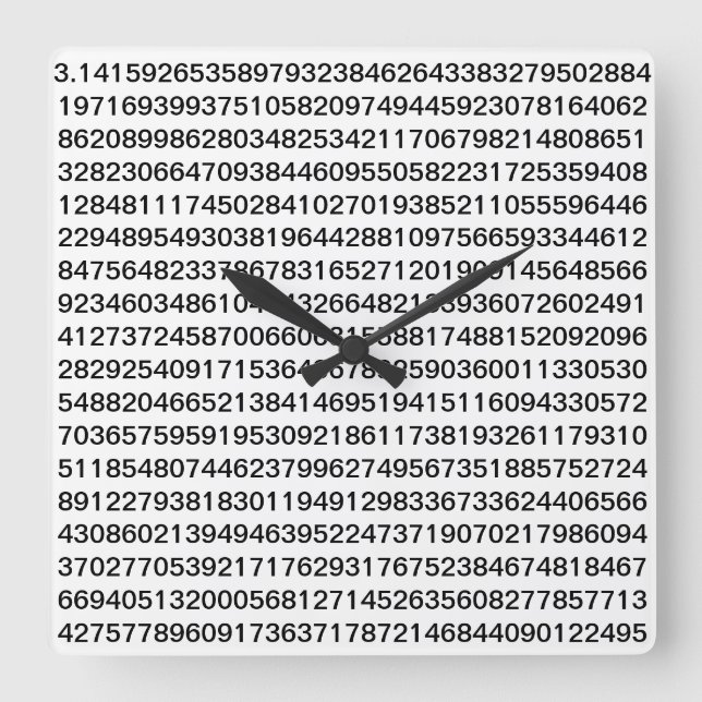 PI CLOCK FYRKANTIG KLOCKA (Framsida)