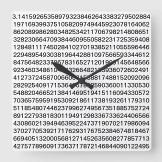 PI CLOCK FYRKANTIG KLOCKA
