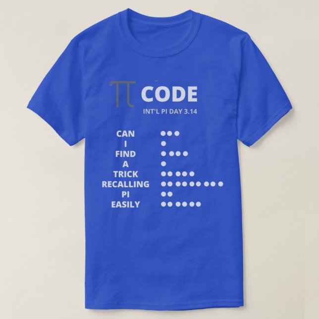 Pi Code Gift for Math Geeks T Shirt (Design framsida)