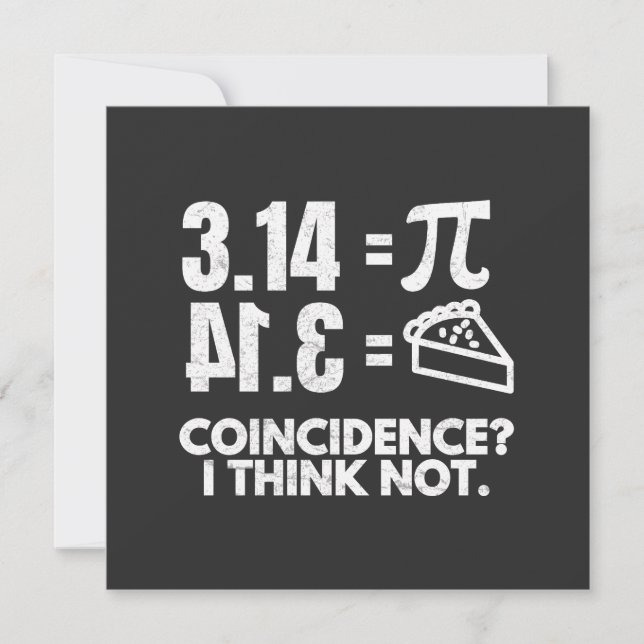 Pi Coincidens Pi Day Kort (Framsida)