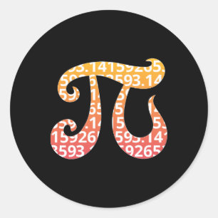 Pi-dag 1 runt klistermärke