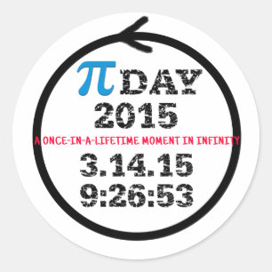 Pi-dag 2015: Ettlivstid ögonblick Runt Klistermärke