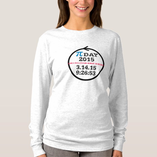 Pi-dag 2015 (gråa tshirtkvinnor M) Tee (Framsida)