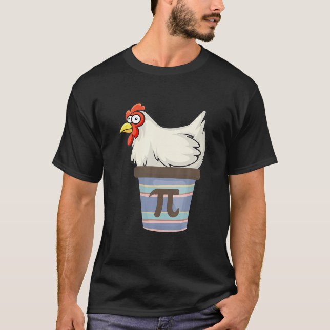 PI Dag 2022 Math Älskare Mathematics Chicken Pot P T Shirt (Framsida)