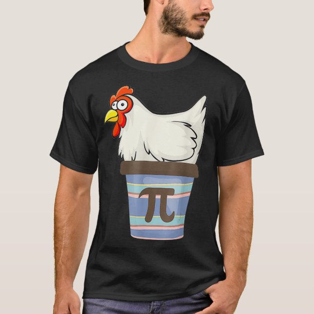 PI Dag 2022 Math Älskare Mathematics Chicken Pot P T Shirt (Framsida)
