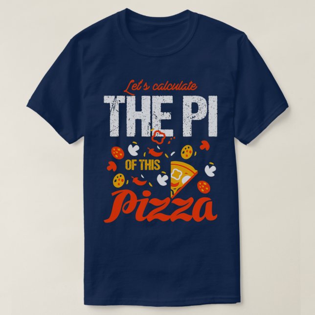 PI Dag 3 14 Beräkna PI för Pizza T Shirt (Design framsida)