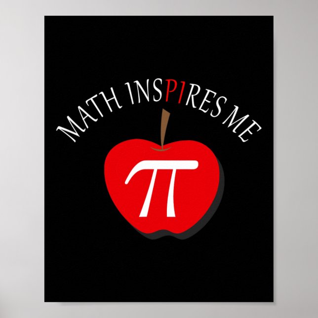 Pi-dag 3.14 Lustigt Math Inspires me Poster (Framsidan)