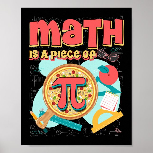 Pi dag 3.14 Math är Biet i Pizza Poster (Framsidan)