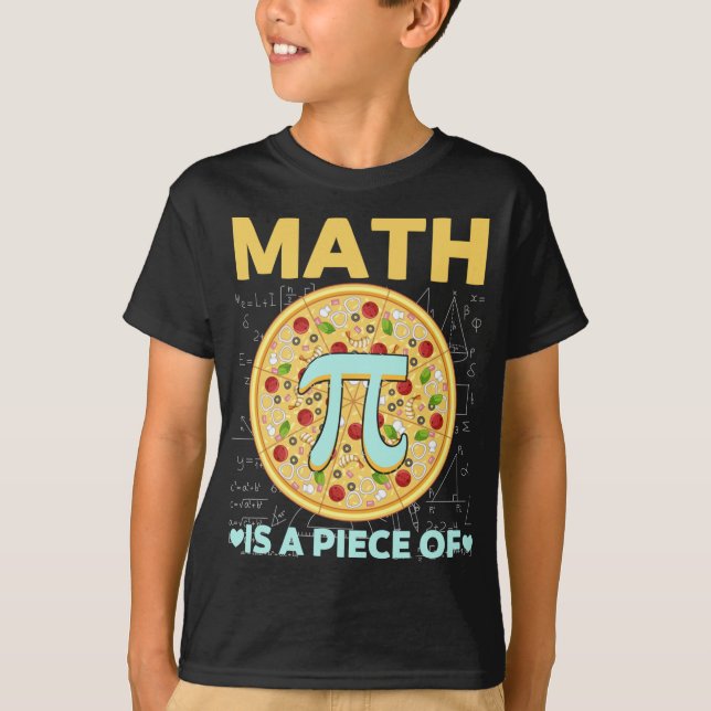 Pi dag 3.14 Math är Biet i Pizza T Shirt (Framsida)