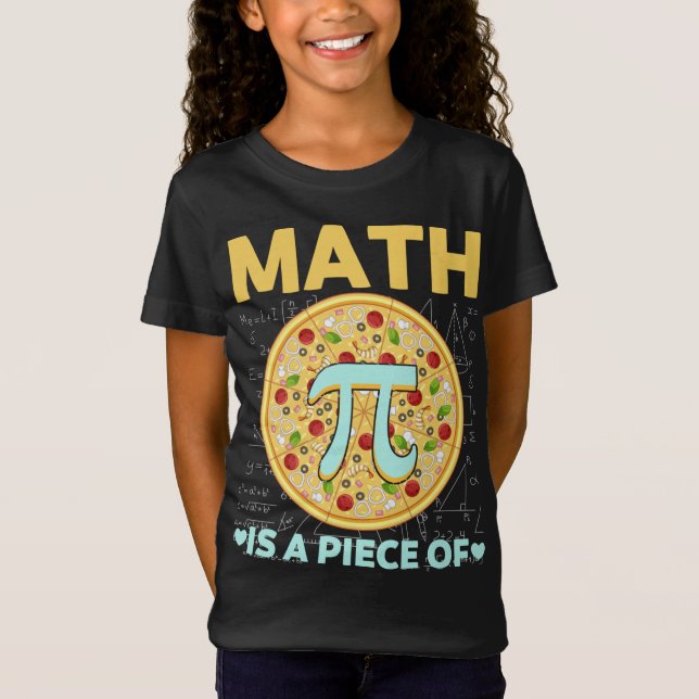 Pi dag 3.14 Math är Biet i Pizza T Shirt (Framsida)