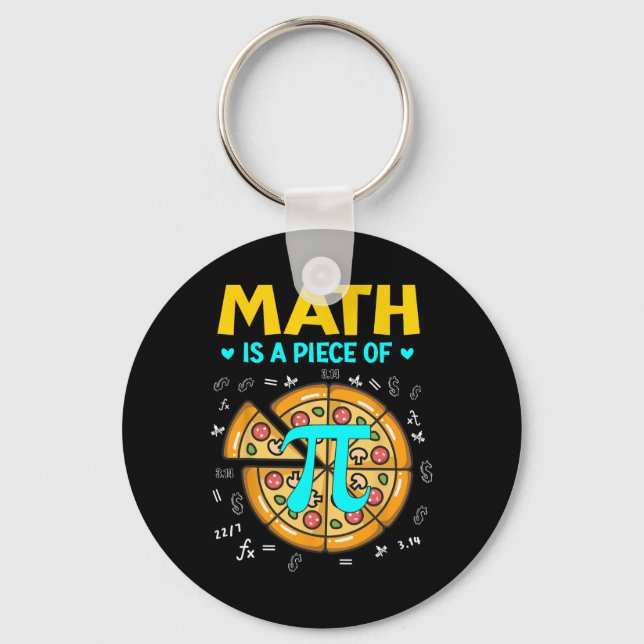 Pi-dag 3.14 Math är en Biet av Pizza Bitcoin-start Nyckelring (Framsida)