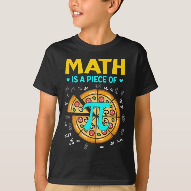 Pi-dag 3.14 Math är en Biet av Pizza Bitcoin-start T Shirt (Framsida)