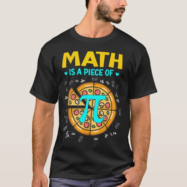 Pi-dag 3.14 Math är en Biet av Pizza Bitcoin-start T Shirt (Framsida)