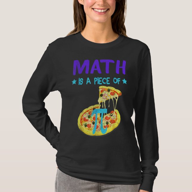 Pi Dag 3.14 Math är en Biet av Pizza-funny Roligt  T Shirt (Framsida)