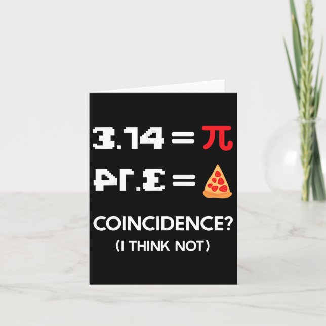 Pi Dag 3.14 Paj Symbol Samtidig Tänka, ej bröstkor Kort (Framsida)