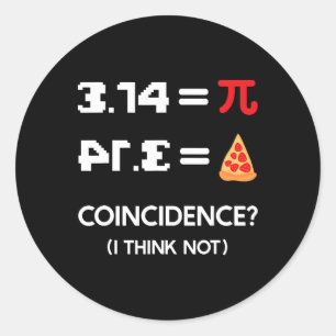 Pi Dag 3.14 Paj Symbol Samtidig Tänka, ej bröstkor Runt Klistermärke
