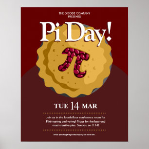 Pi-dagars företagshändelse Företag Party Poster