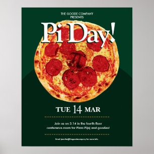 Pi-dagars företagshändelse Pizza Party Poster