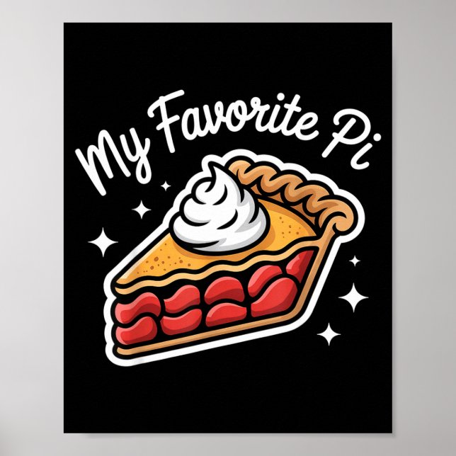 Pi-dagen 14 mars Mattenörd Paj Mat Roligt Present  Poster (Framsidan)