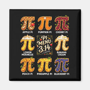 Pi-dagen 3.14 Pi-meny Rolig fruktpaj Meny Lärare Magnet