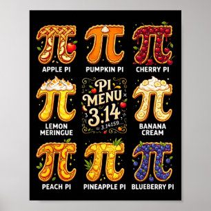 Pi-dagen 3.14 Pi-meny Rolig fruktpajmeny Lärare Poster